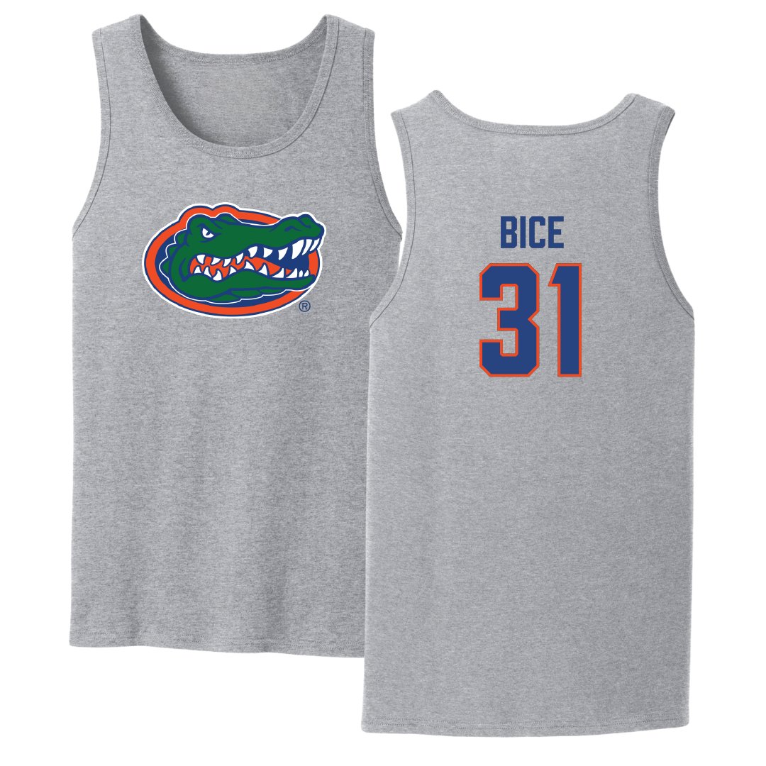 University of Florida Soccer Sport Gray Tank Top - #31 Paris Bice