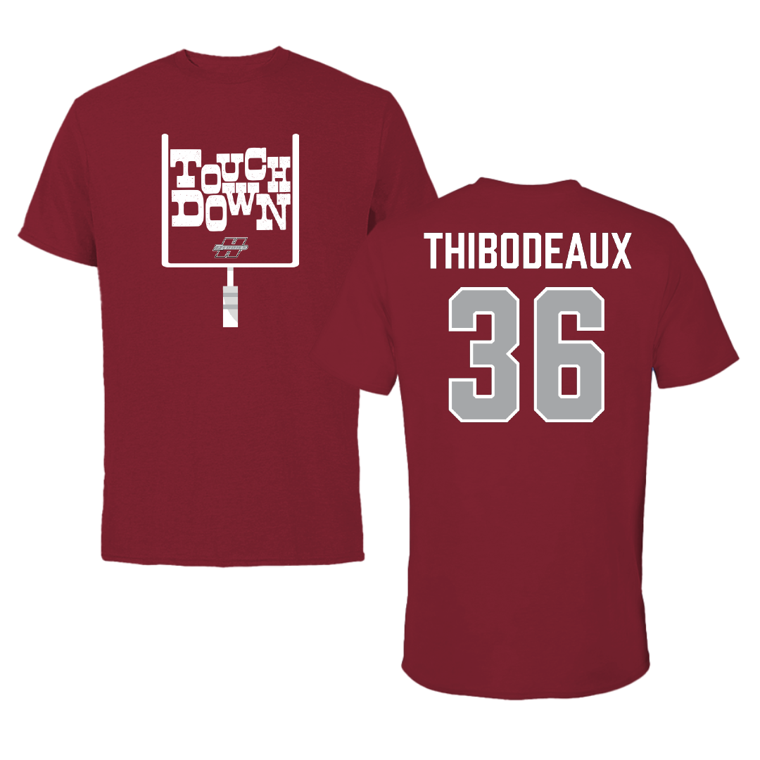 Henderson State University Football Cardinal Touchdown Tee - #36 Eric Thibodeaux