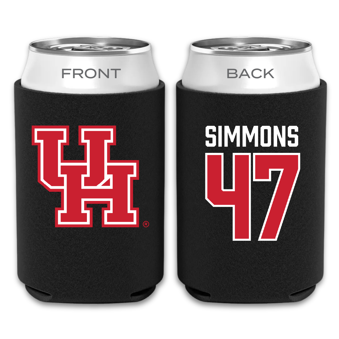 University of Houston Baseball Black Can Cooler - #47 Logan Simmons