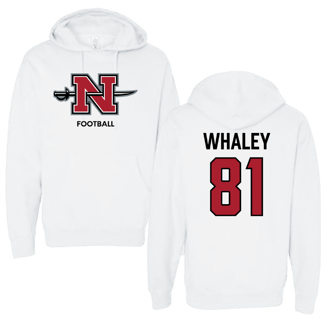 Nicholls State University Football White Hoodie - #81 Treylin Whaley
