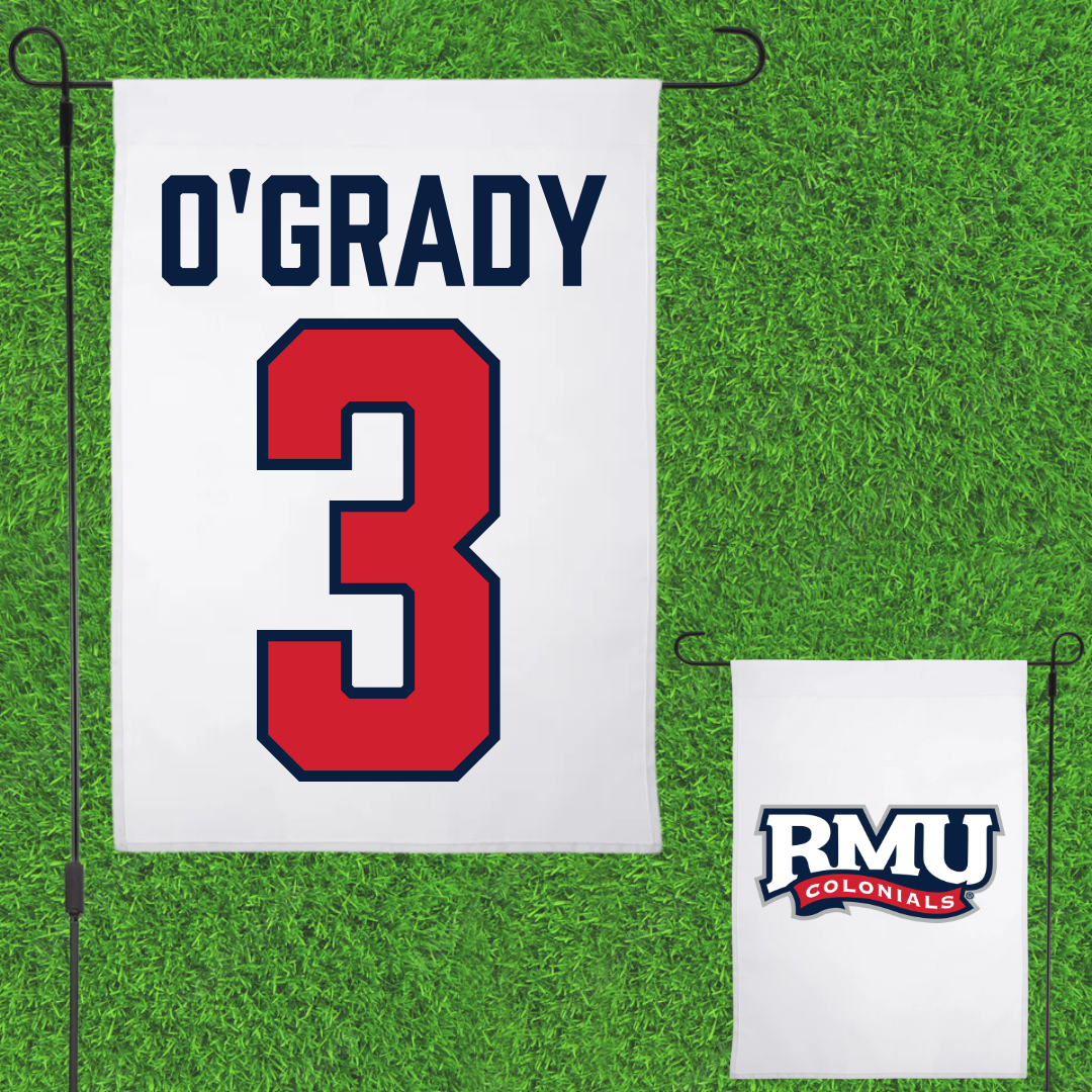 Robert Morris University Basketball White Garden Flag - #3 Tanner O'Grady