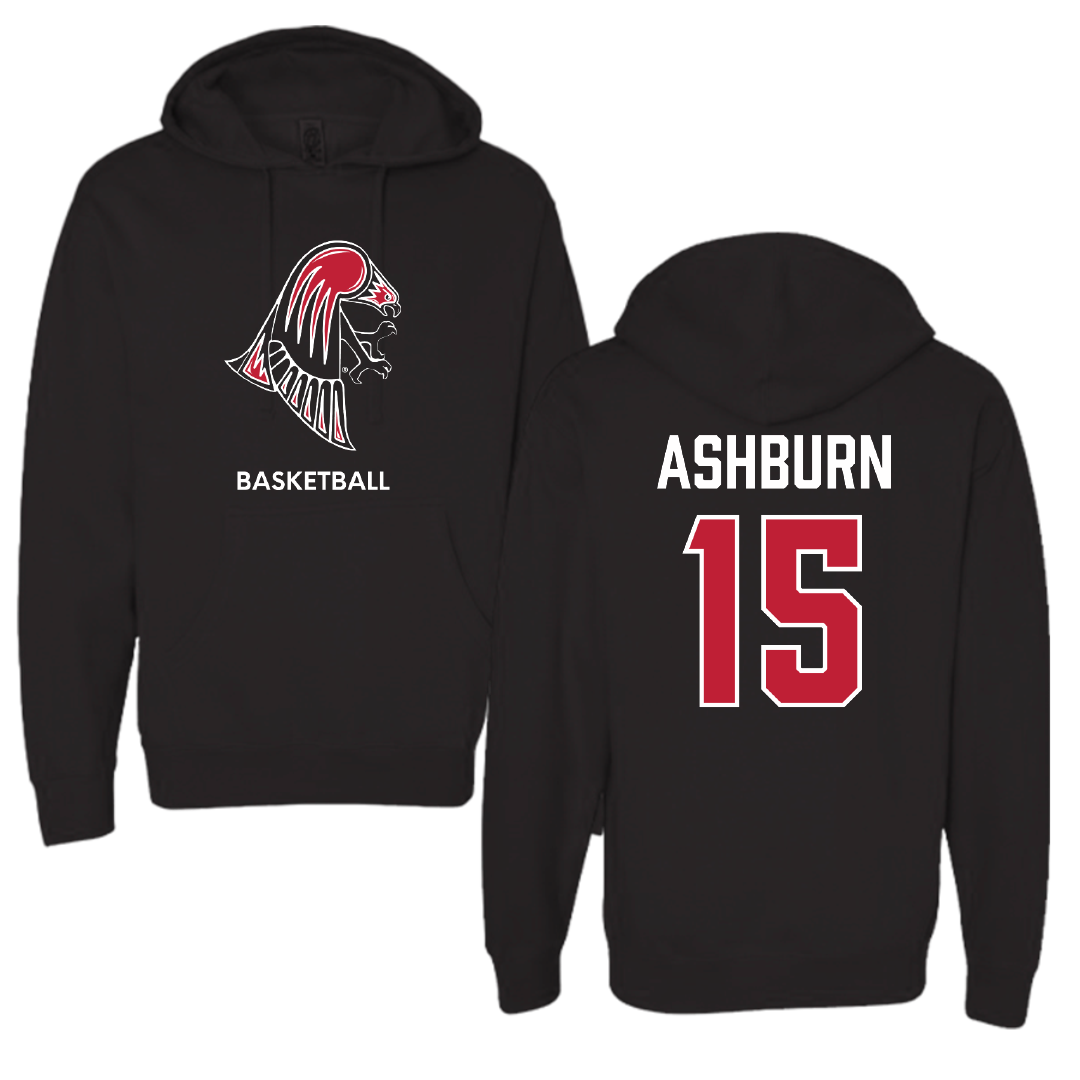 University of Wisconsin-River Falls Basketball (M) Black Hoodie - #15 Riley Ashburn