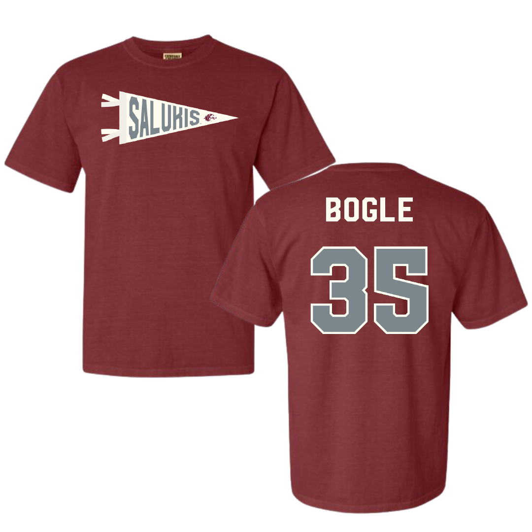 Southern Illinois University at Carbondale Football Maroon Pennant Comfort Colors Tee - #35 Ben Bogle