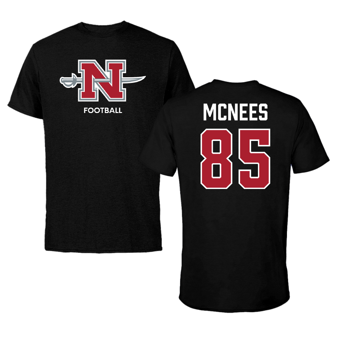 Nicholls State University Football Black Mascot Performance Tee - #85 Christian Mcnees