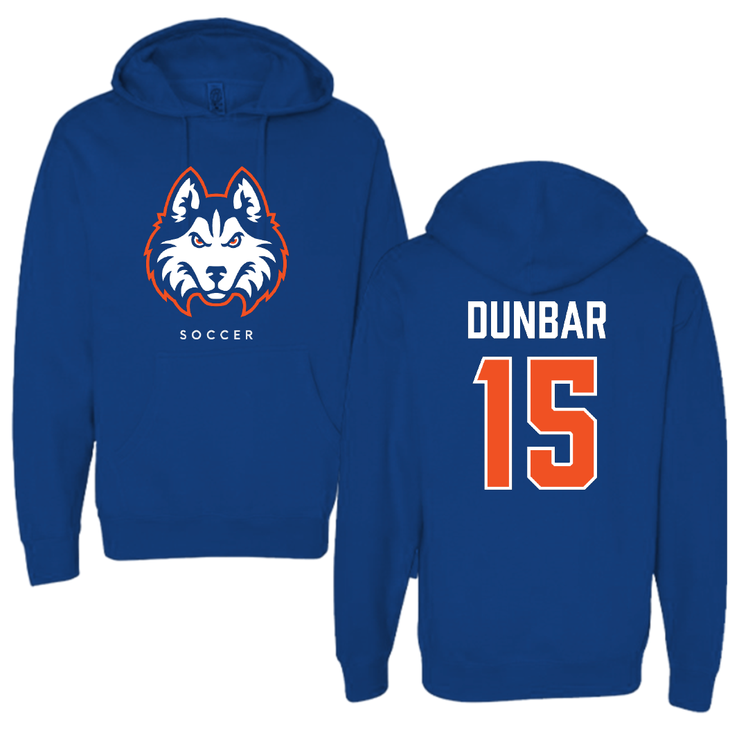 Houston Christian University Soccer (W) True Royal Hoodie - #15 Brynn Dunbar