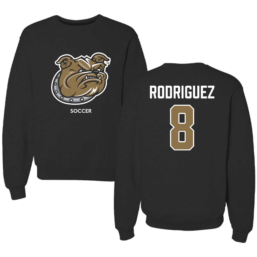 Bryant University Soccer (M) Black Crewneck - #8 Diego Rodriguez