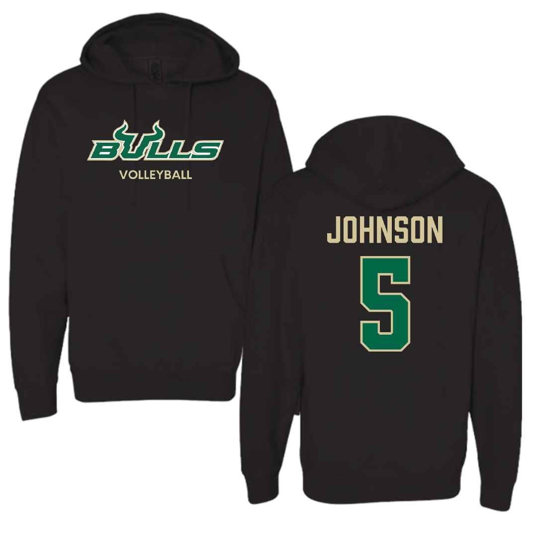 University of South Florida Volleyball (W) Black Hoodie - #5 Tatiana Johnson