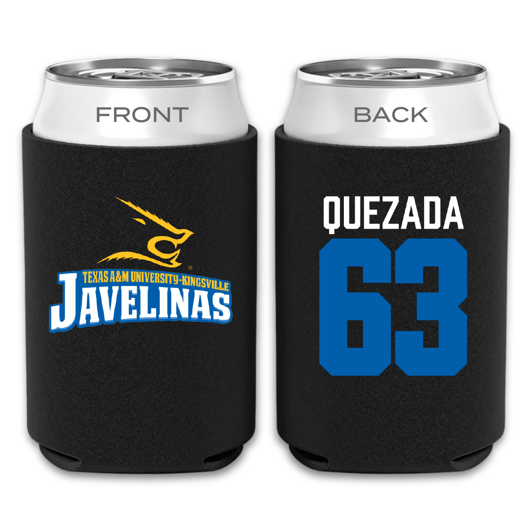 Texas A&M University-Kingsville Football Black Can Cooler - #63 Juan Quezada