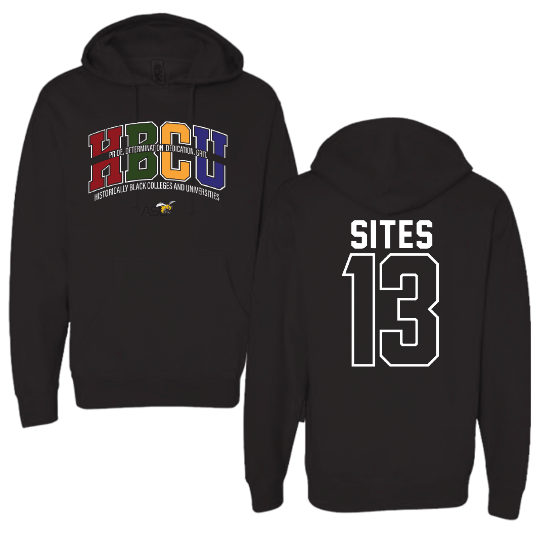 Alabama State University Soccer Black HBCU Hoodie - #13 Briana Sites