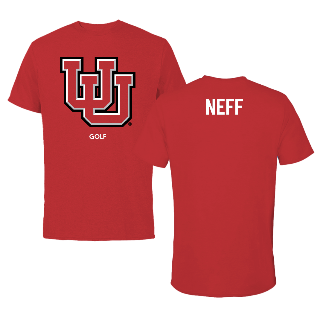University of Utah Golf (M) Red Performance Tee - Zack Neff