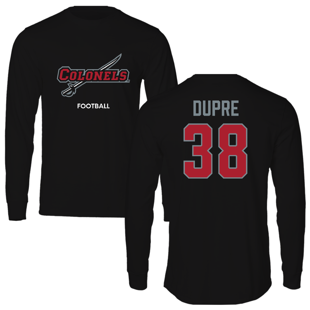 Nicholls State University Football Black Colonels Performance Long Sleeve - #38 Kylan Dupre