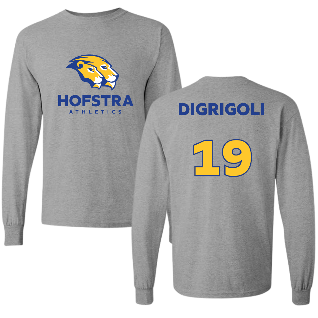 Hofstra University Baseball Sport Gray Long Sleeve - #19 Antonio DiGrigoli