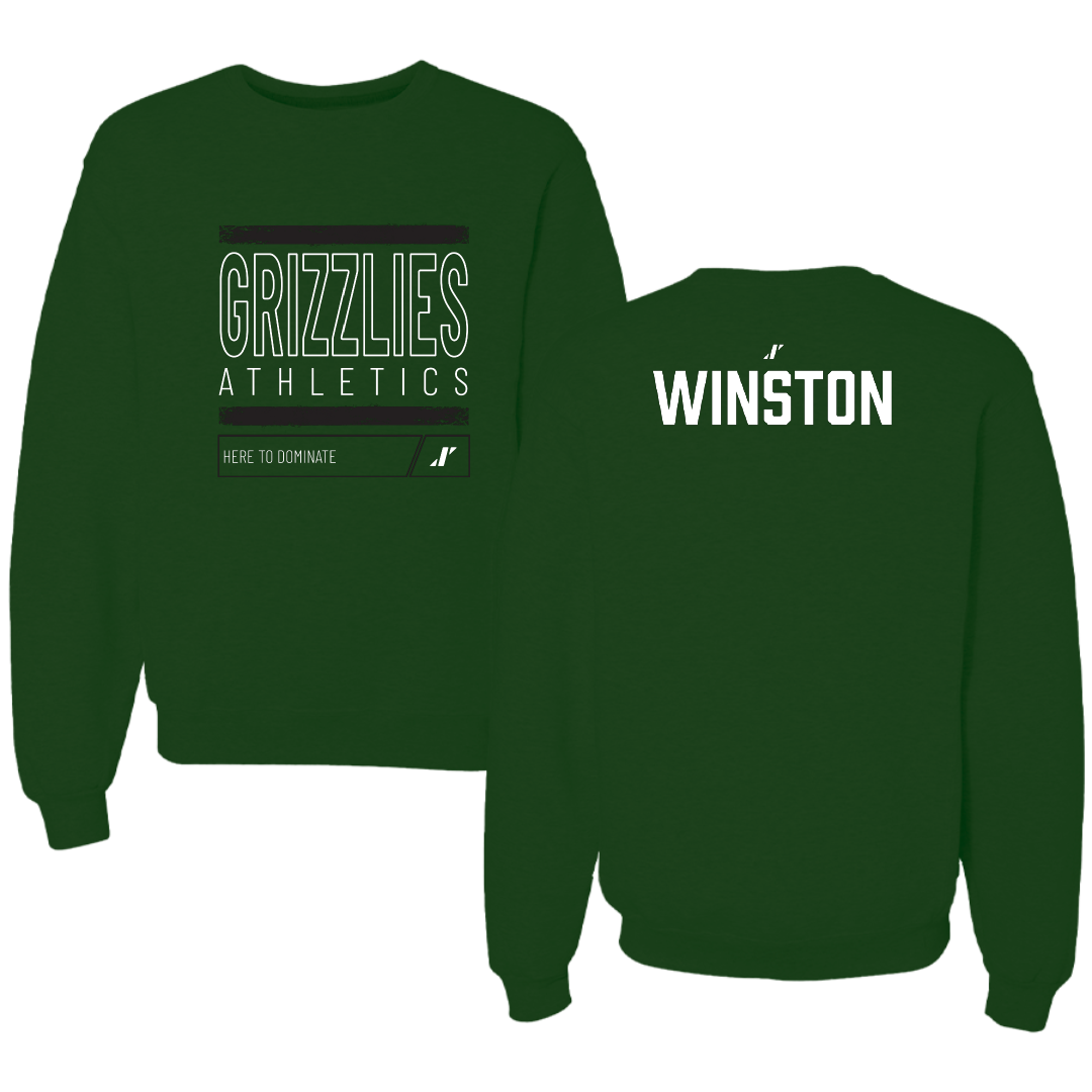 Adams State University Football Forest Green Dominate Crewneck - JaiVyence Winston