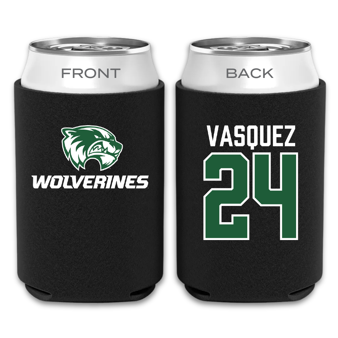 Utah Valley University Softball Black Can Cooler - #24 Victoria Vasquez