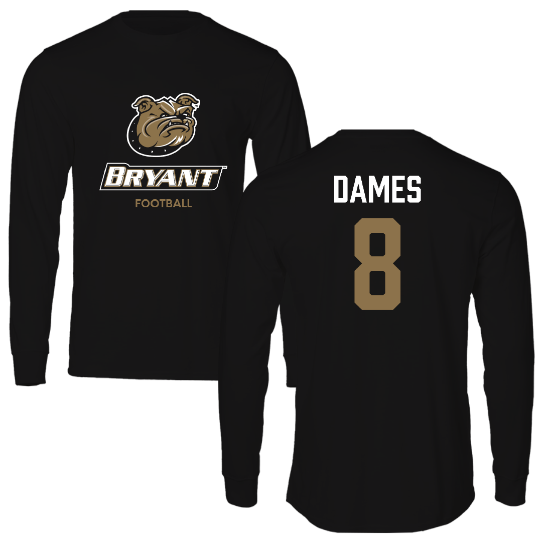 Bryant University Football Black Long Sleeve - #8 Javin Dames