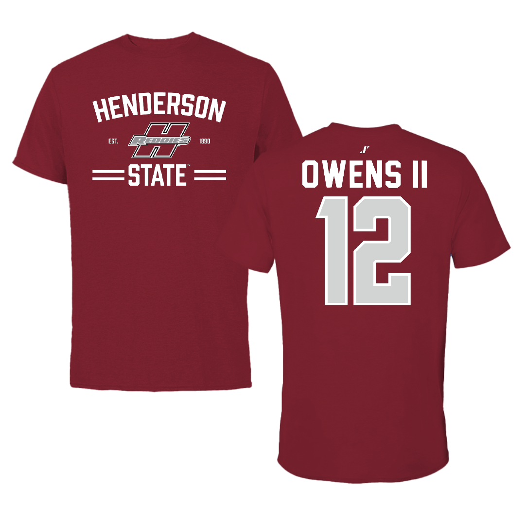 Henderson State University Football Cardinal General Tee - #12 Kirby Owens II