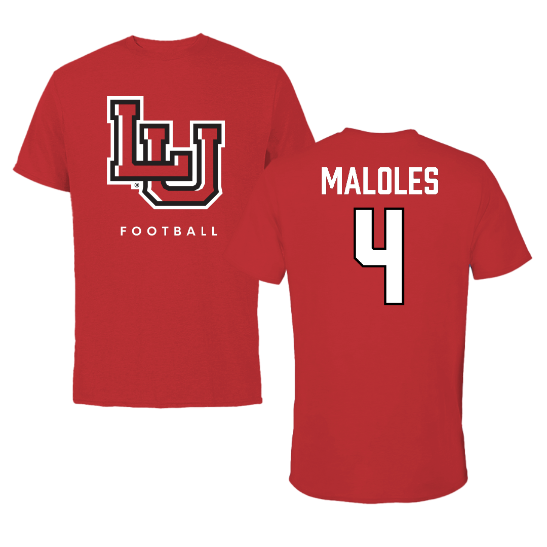 Lamar University Football Red Performance Tee - #4 Royce Maloles