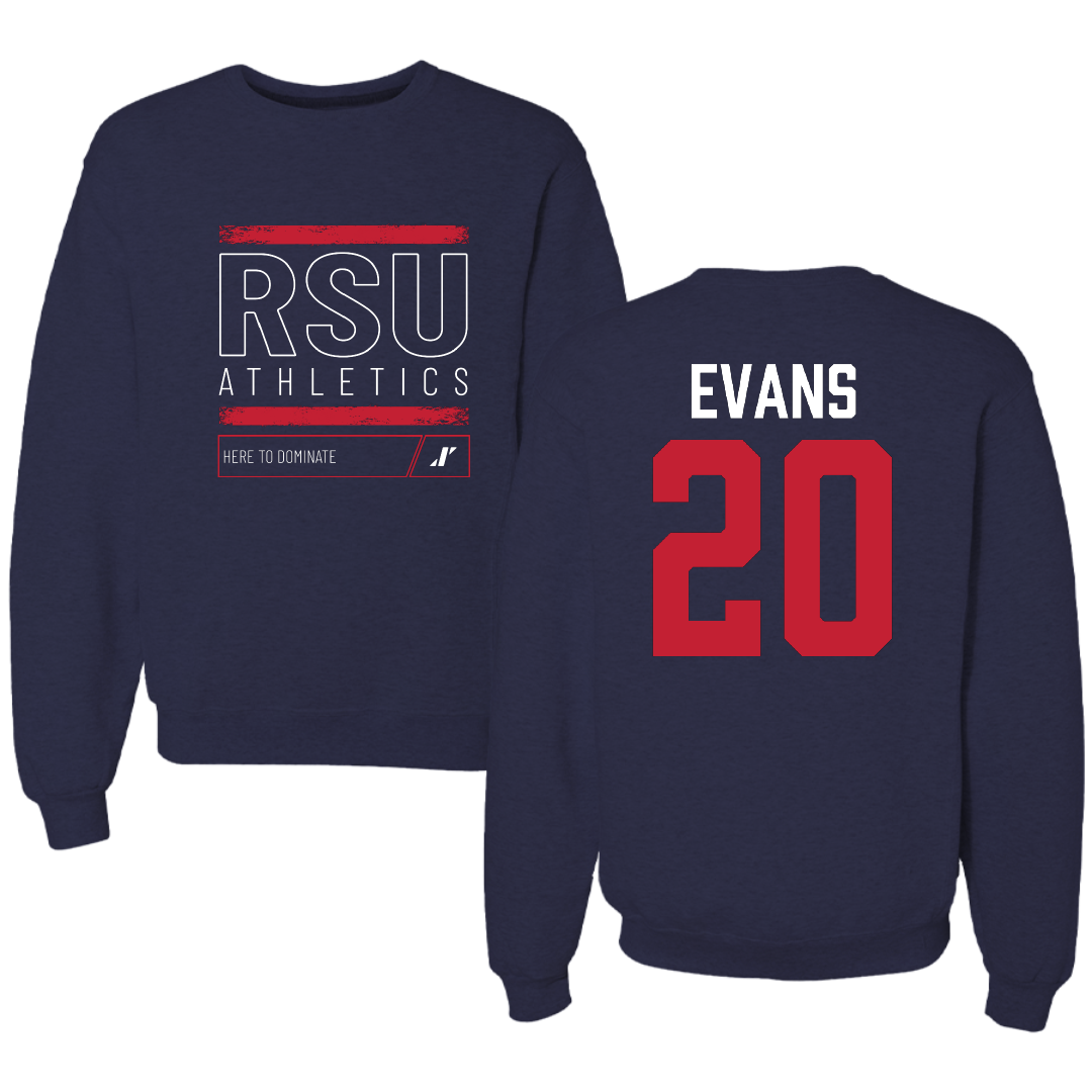 Rogers State University Softball Navy Dominate Crewneck - #20 Savannah Evans
