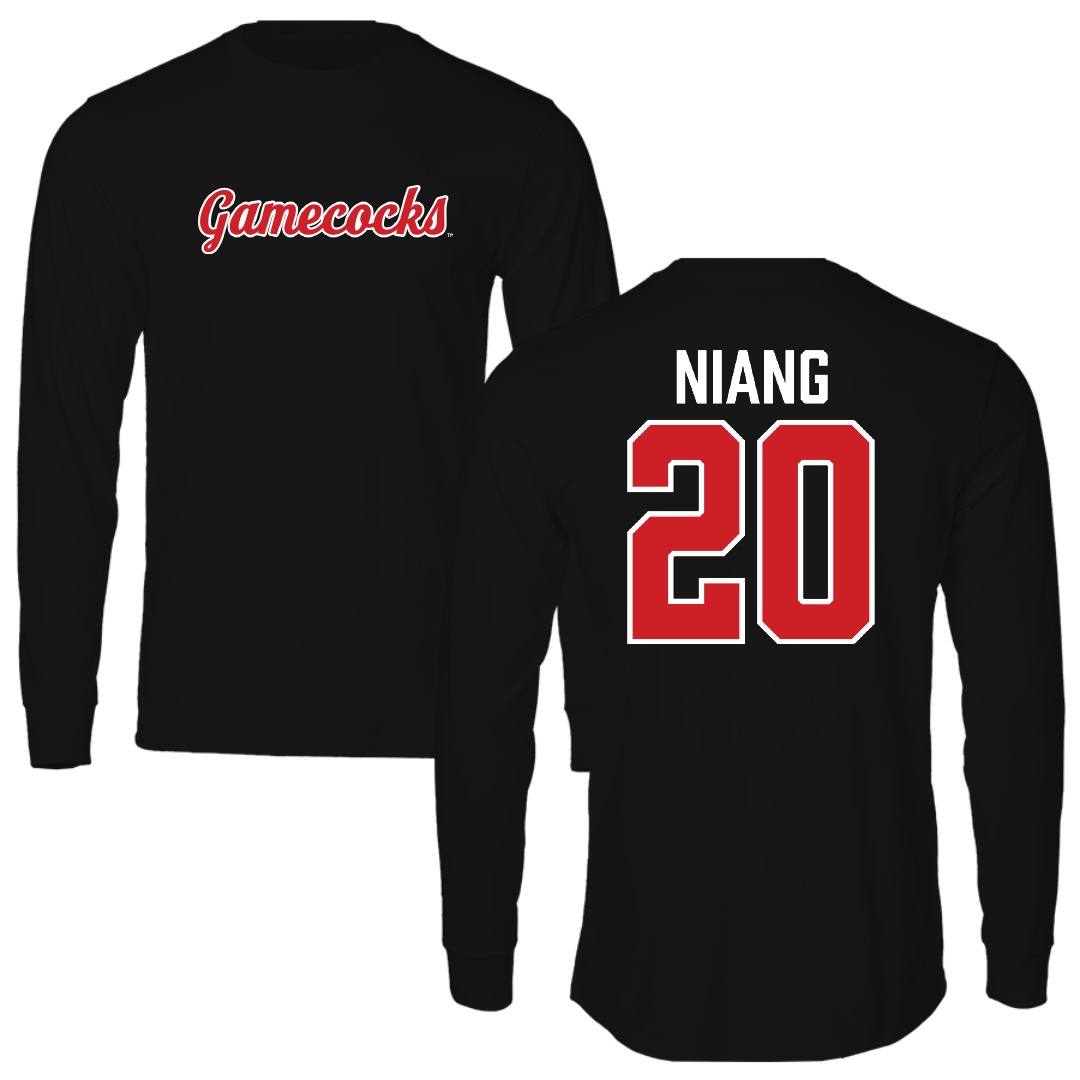 Jacksonville State University Basketball Black Performance Long Sleeve - #20 Gora Niang