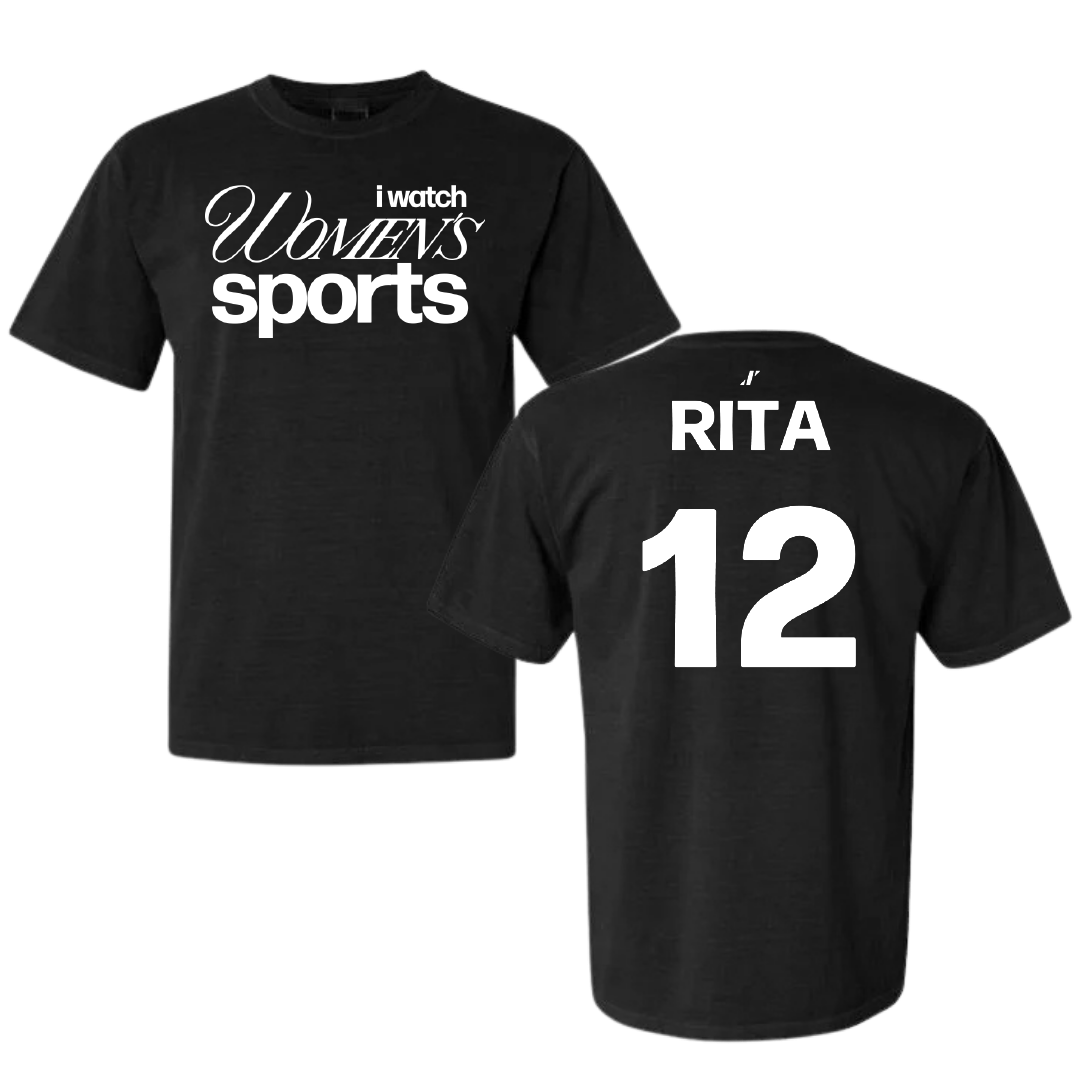 Austin Peay State University Beach Volleyball Black WHM Comfort Colors Tee - #12 Anna Rita