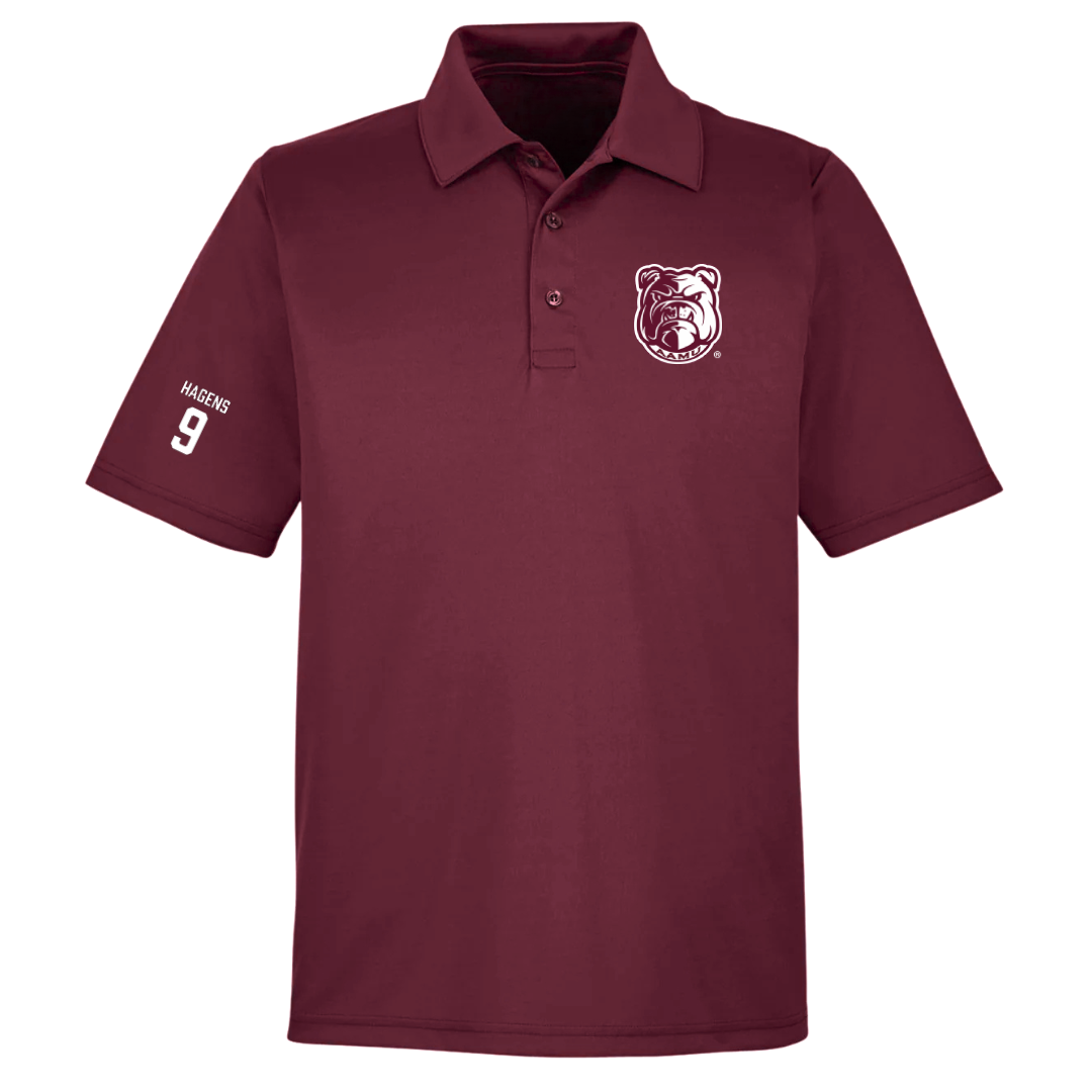 Alabama A&M University Football Maroon Polo - #9 Mekhi Hagens