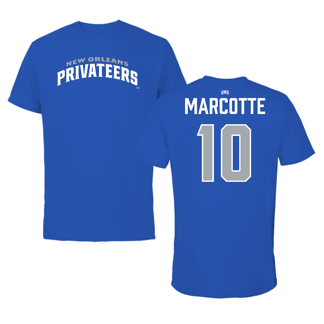 University of New Orleans Baseball Blue Jersey Tee - #10 Riley Marcotte