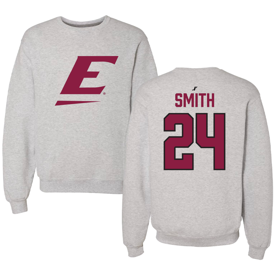 Eastern Kentucky University Football Light Gray Crewneck - #24 Kaden Smith