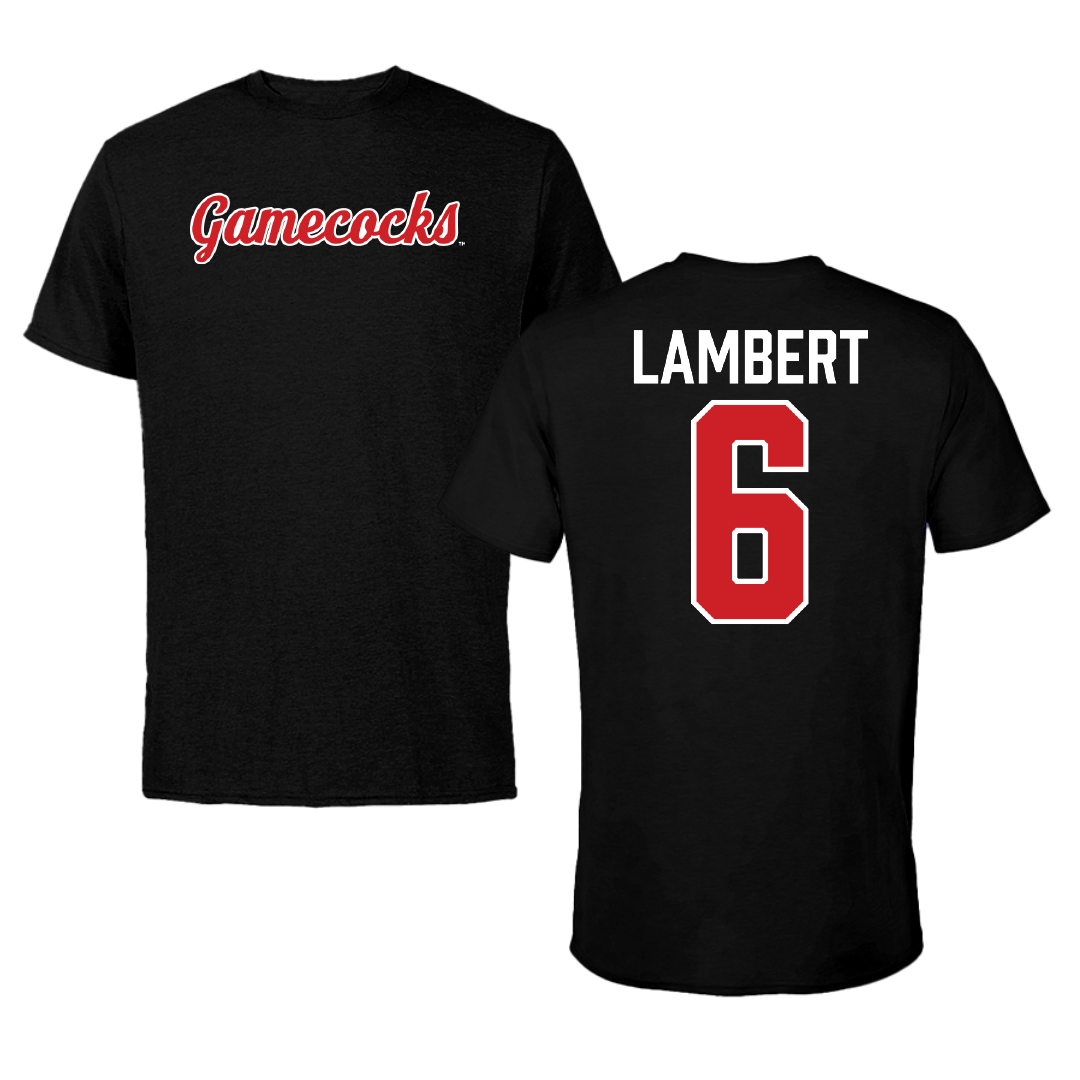 Jacksonville State University Football Black Tee - #6 Carter Lambert