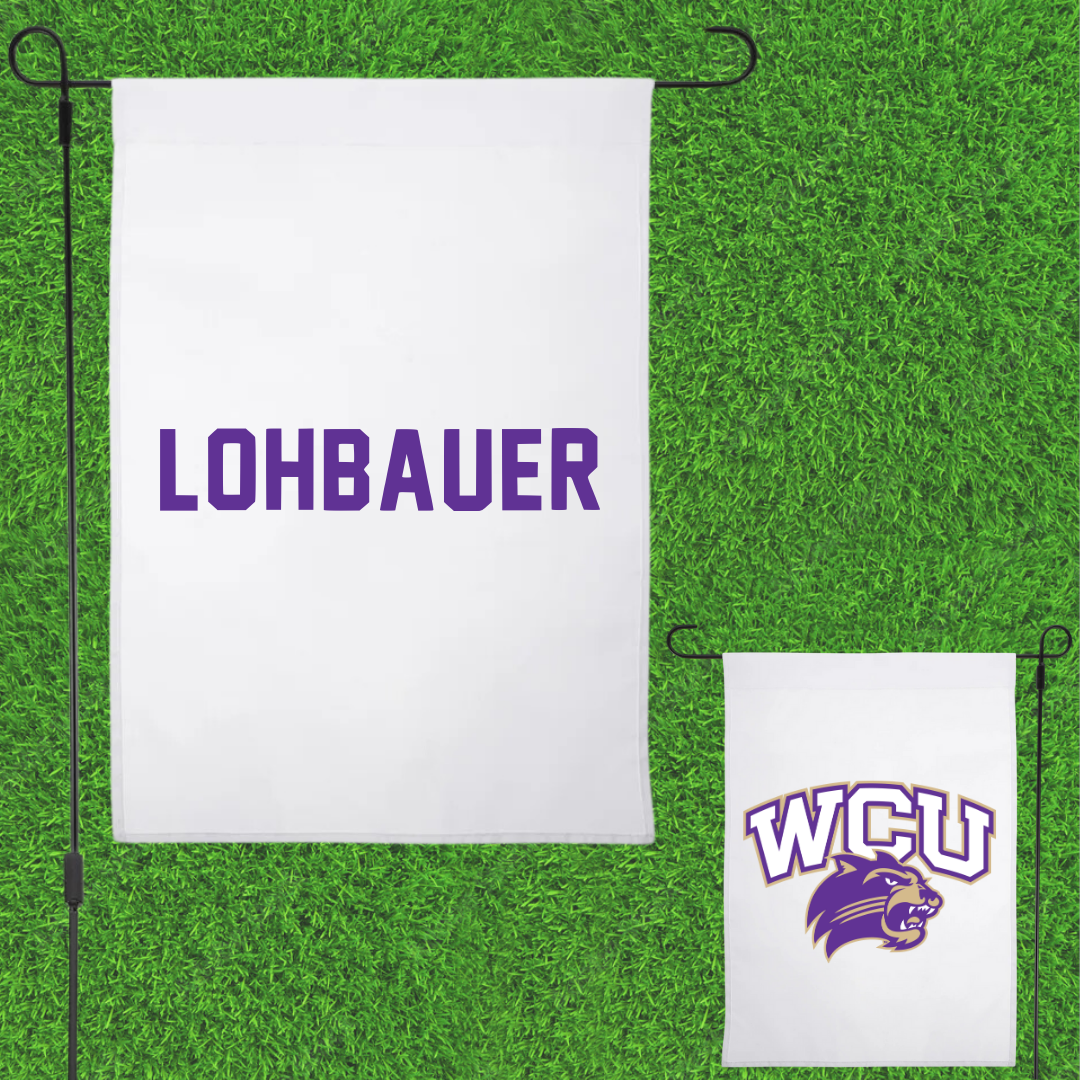 Western Carolina University Golf White Garden Flag - Elizabeth Lohbauer