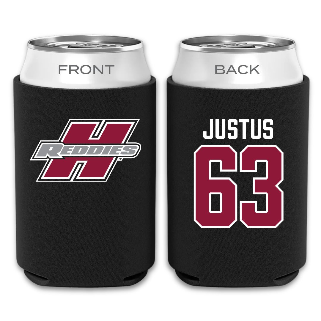 Henderson State University Football Black Can Cooler - #63 Conner Justus