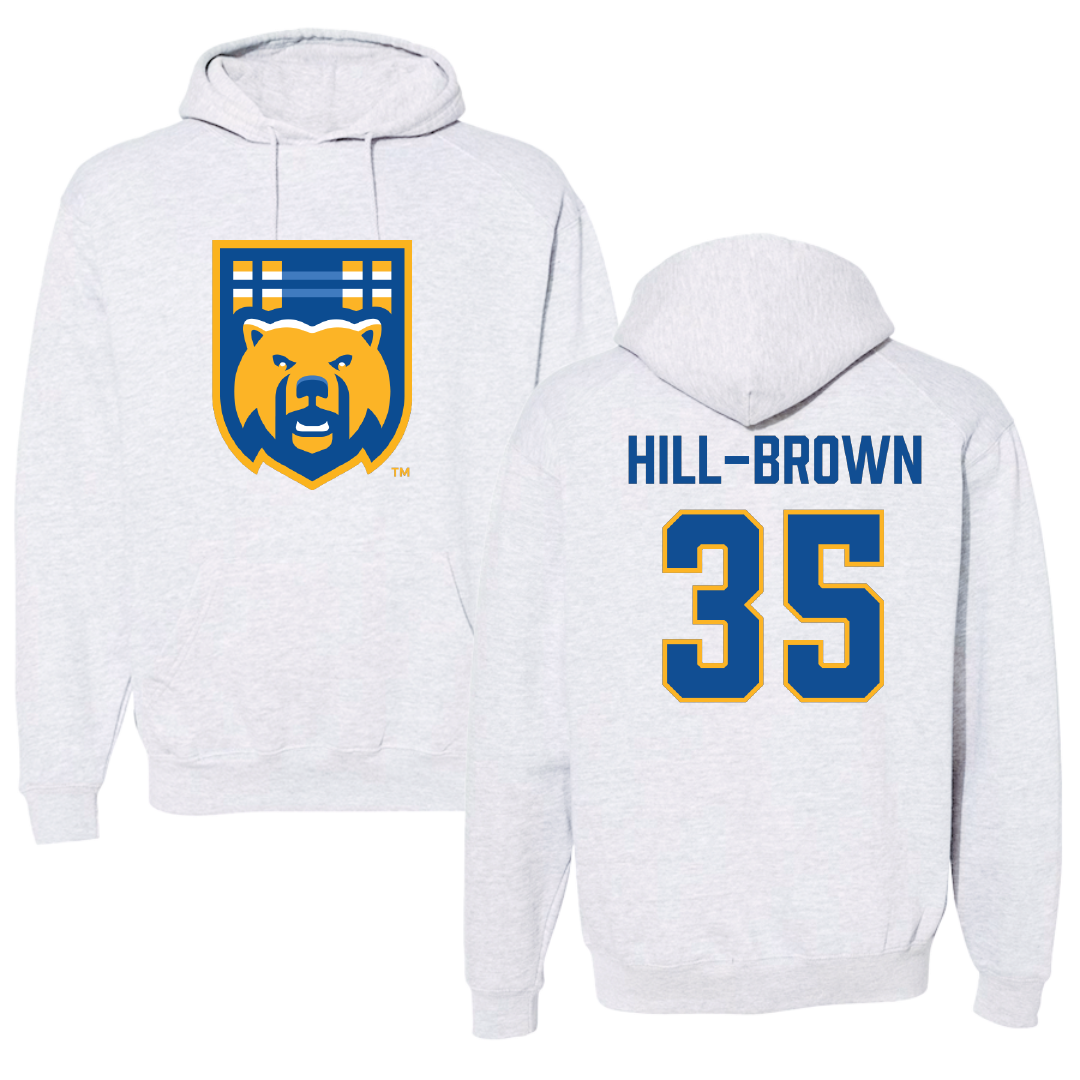 University of California-Riverside Basketball Light Gray Hoodie - #35 Tiairra Hill-Brown