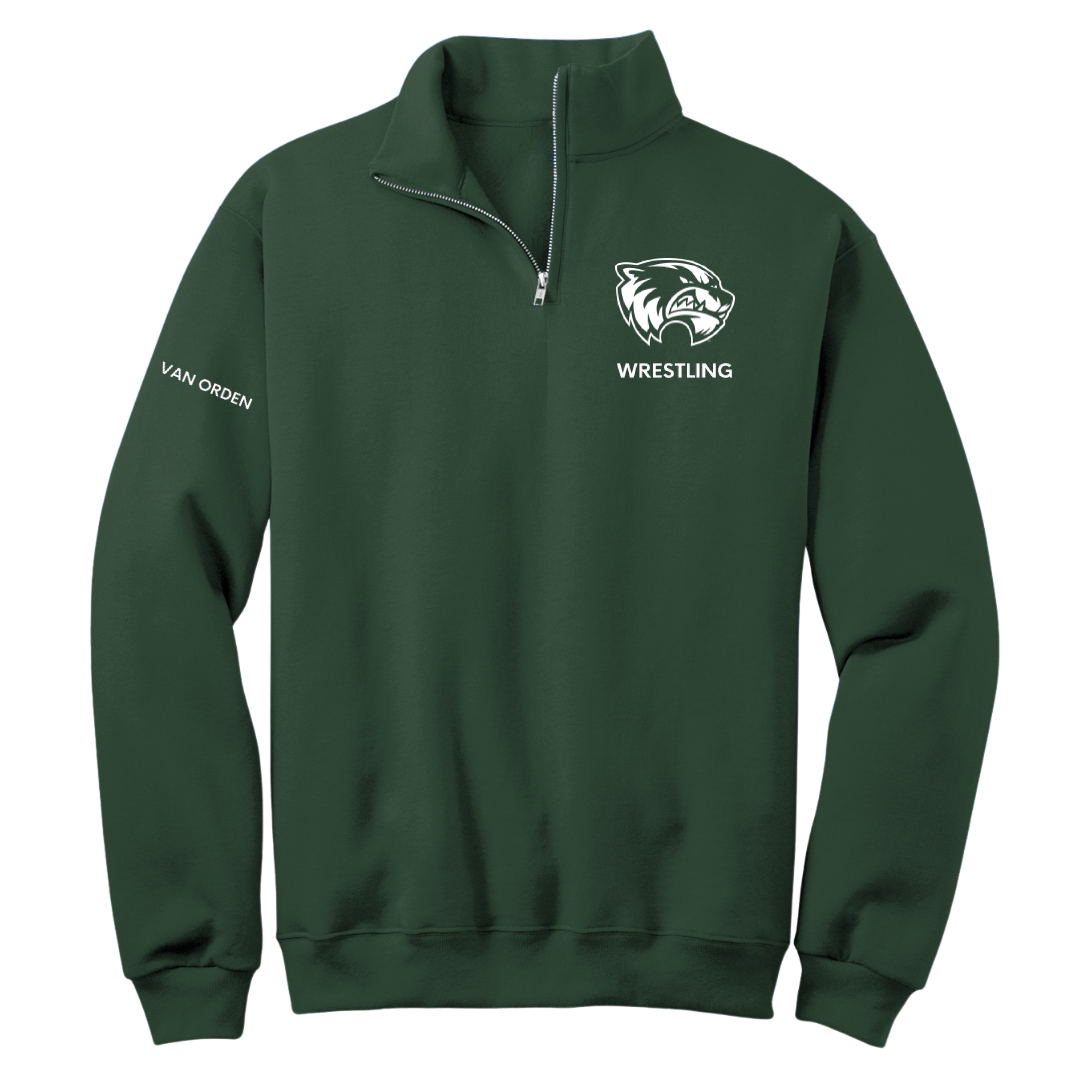 Utah Valley University Wrestling (M) Forest Green Quarter-Zip - Luke Van Orden