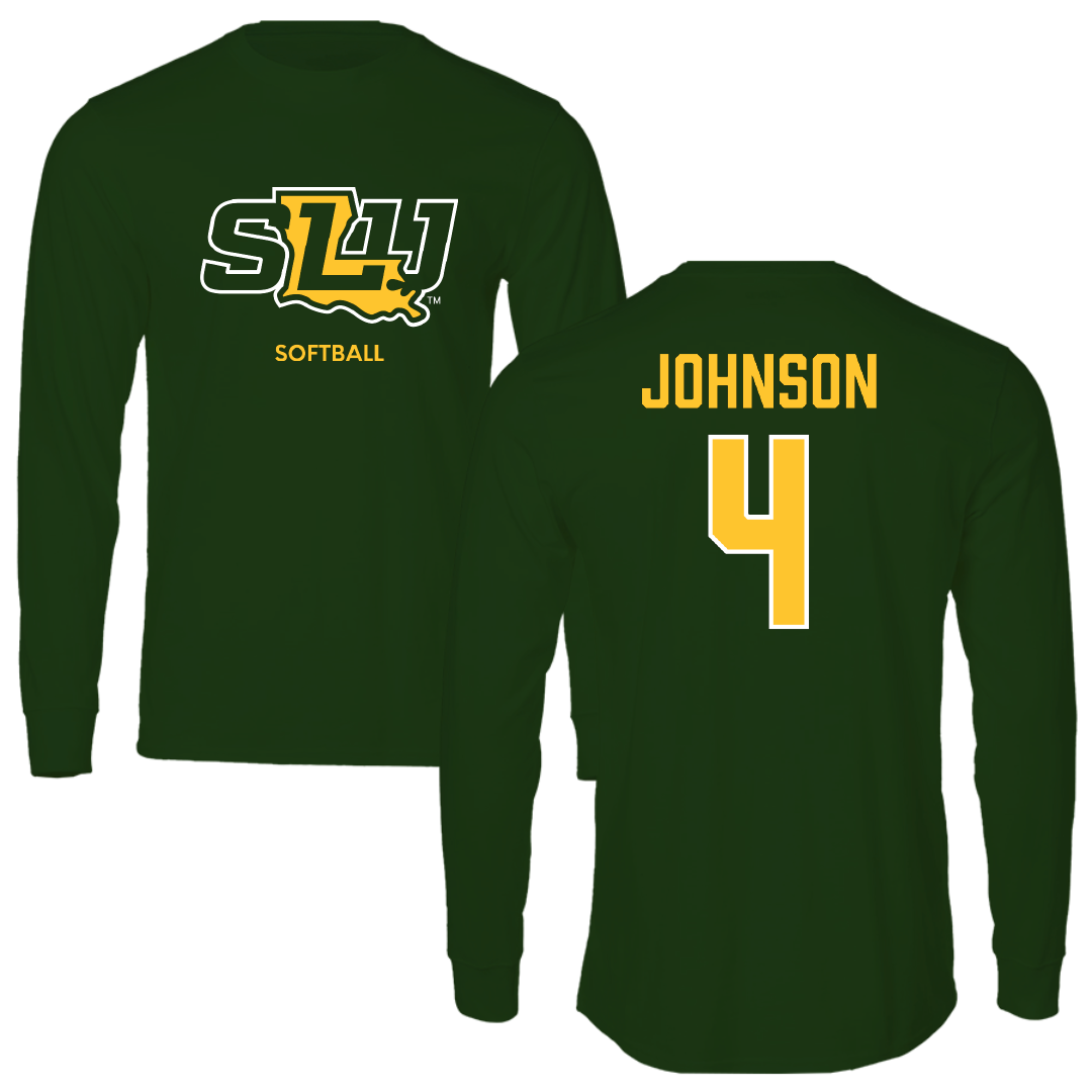 Southeastern Louisiana University Softball Forest Green Long Sleeve - #4 Lexi Johnson