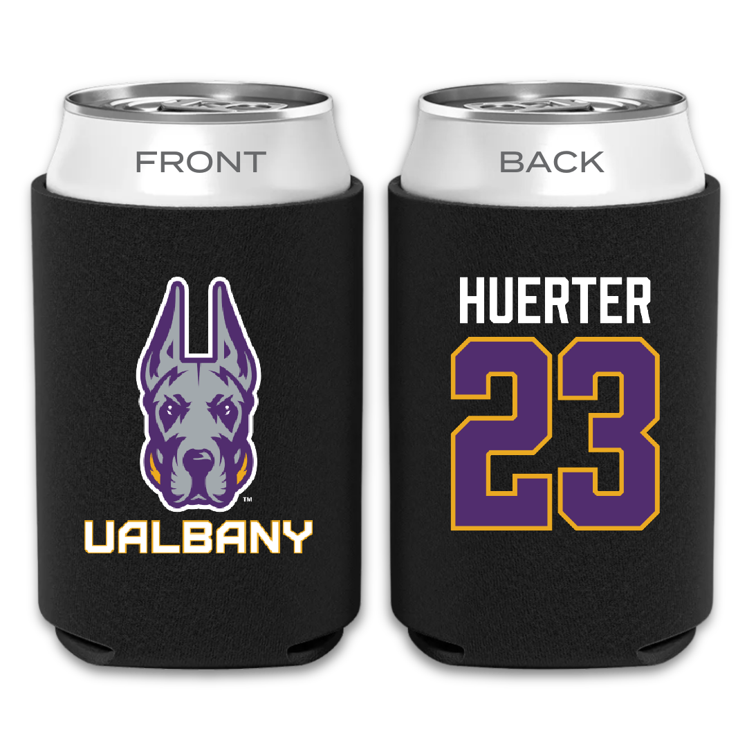 University at Albany Basketball Black Can Cooler - #23 Meghan Huerter