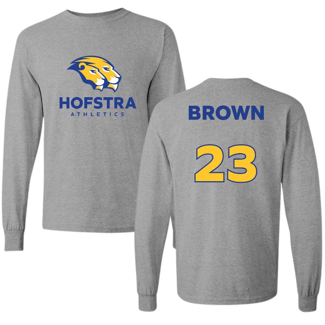 Hofstra University Basketball (W) Sport Gray Long Sleeve - #23 Onna Brown