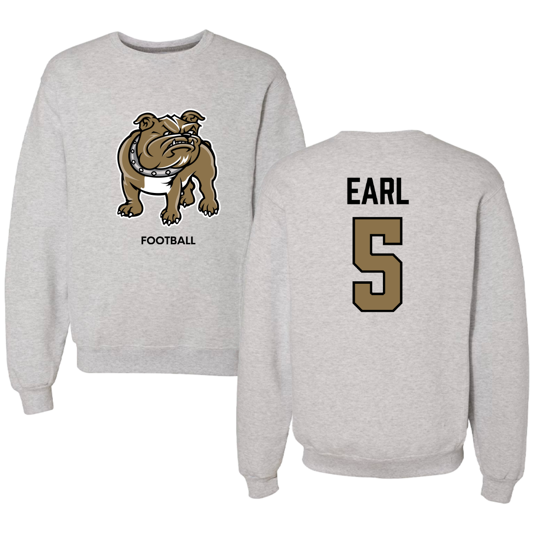 Bryant University Football Light Gray Crewneck - #5 Joshua Earl
