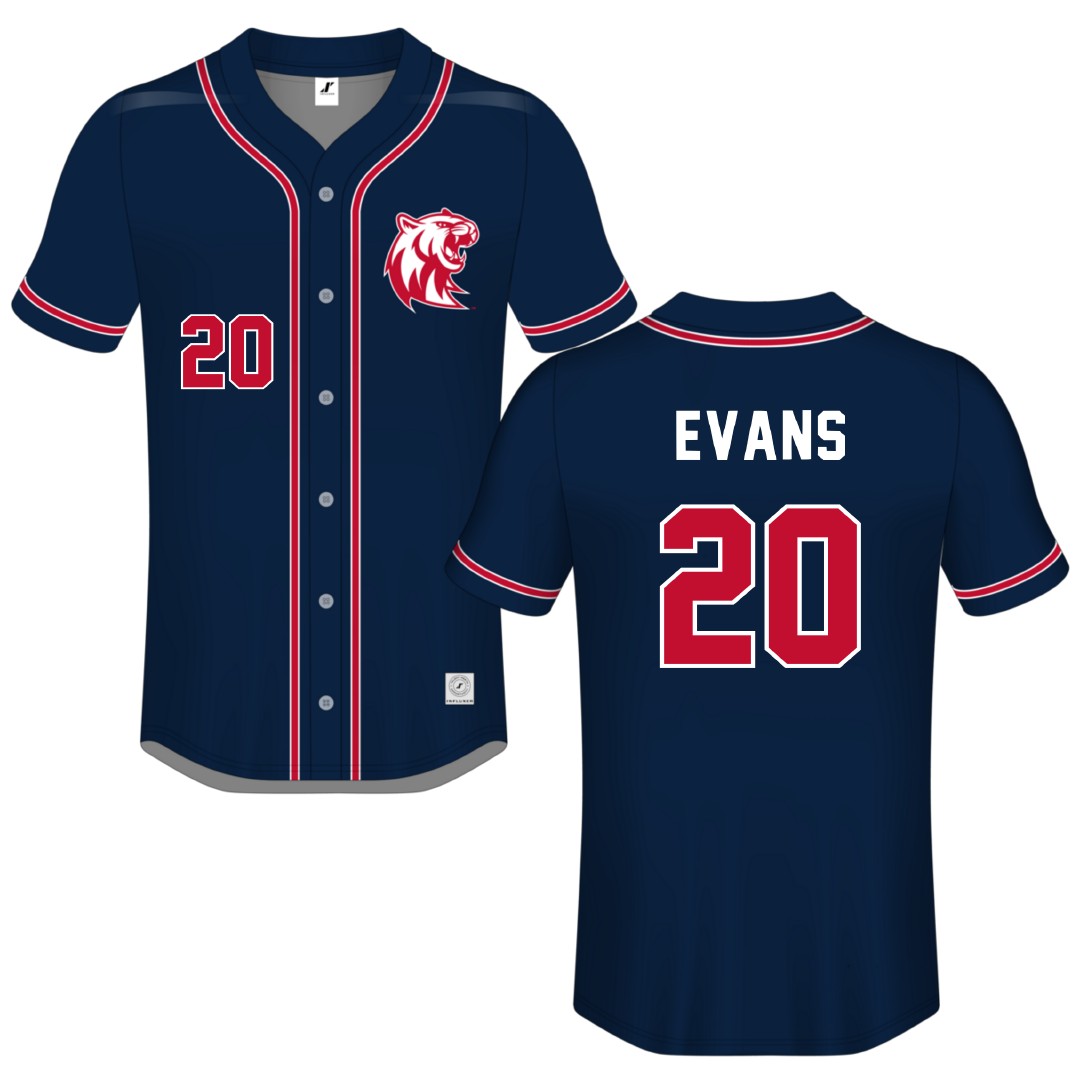 Rogers State University Navy Button-Down Jersey - #20 Savannah Evans