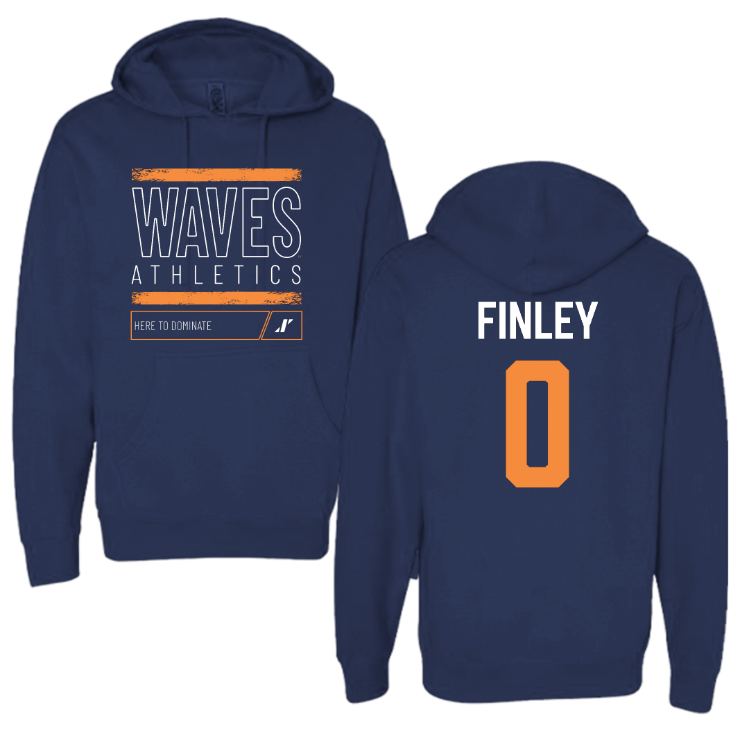 Pepperdine University Basketball Navy Dominate Hoodie - #0 Ivory Finley
