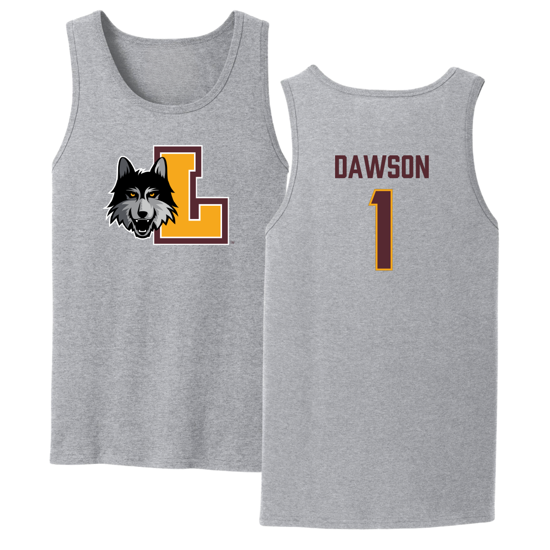 Loyola University-Chicago Basketball Sport Gray Tank Top - #1 Jayden Dawson