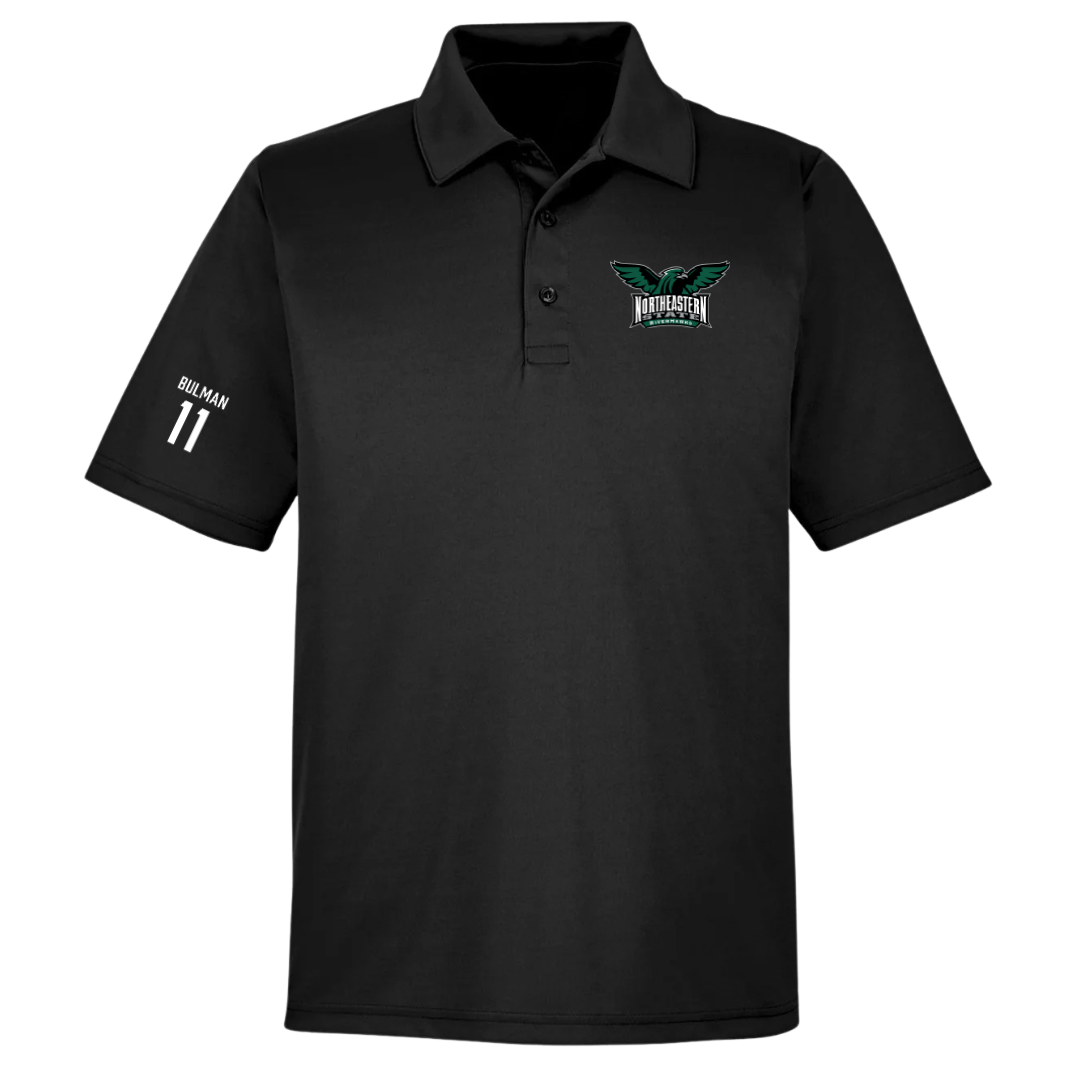 Northeastern State University Soccer (M) Black Polo - #11 Braxton Bulman