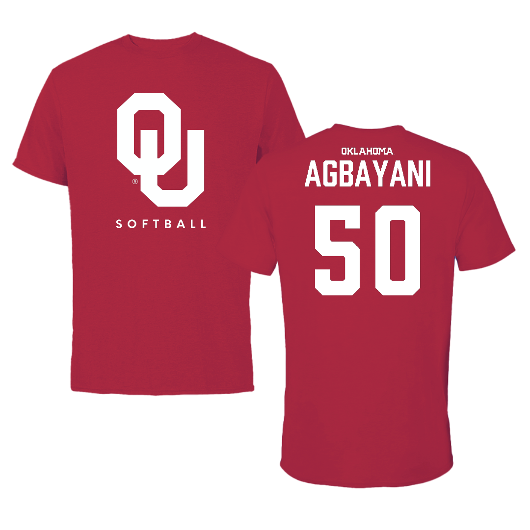 University of Oklahoma Softball Crimson Tee - #50 Ailana Agbayani