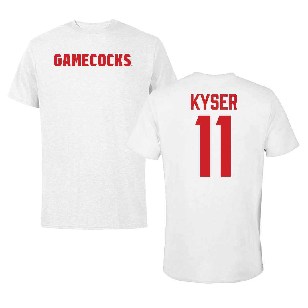 Jacksonville State University Softball White Tee - #11 Makalyn Kyser