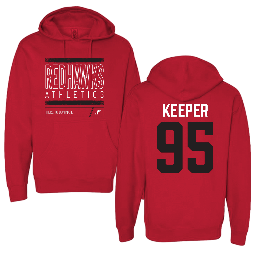 Southeast Missouri State University Football Red Dominate Hoodie - #95 Sam Keeper