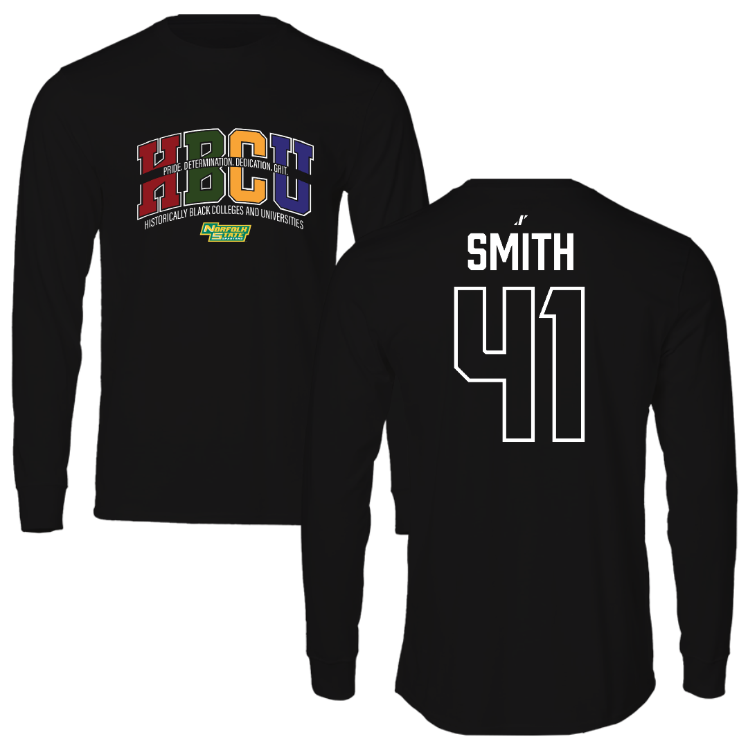 Norfolk State University Football Black HBCU Long Sleeve - #41 Jayden Smith