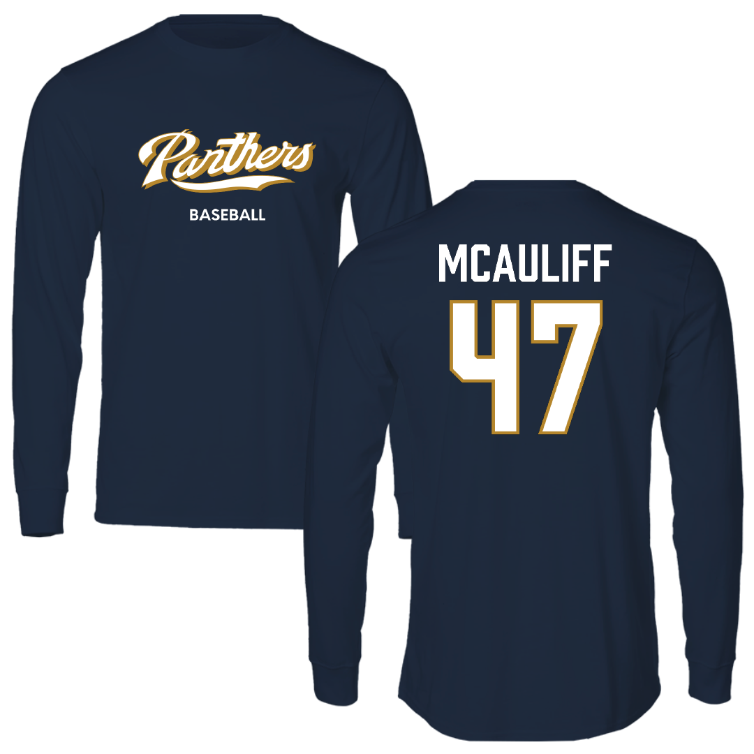 Florida International University Baseball Navy Performance Long Sleeve - #47 Daniel McAuliff