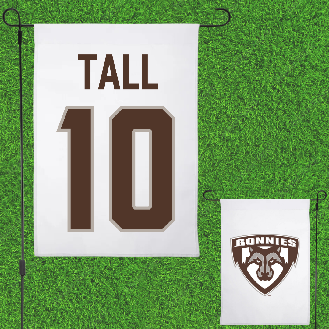 St. Bonaventure University Soccer White Garden Flag - #10 Mo Tall