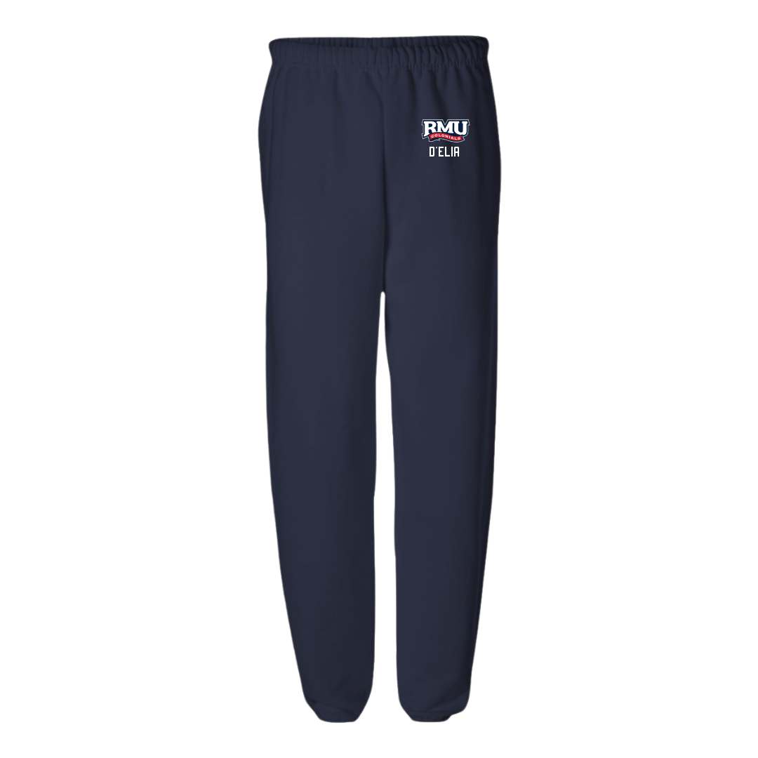 Robert Morris University Ice Hockey (W) Navy Sweatpants - #19 Thalia D'Elia