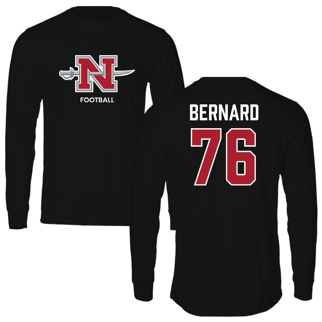 Nicholls State University Football Black Mascot Long Sleeve - #76 Ryan Bernard