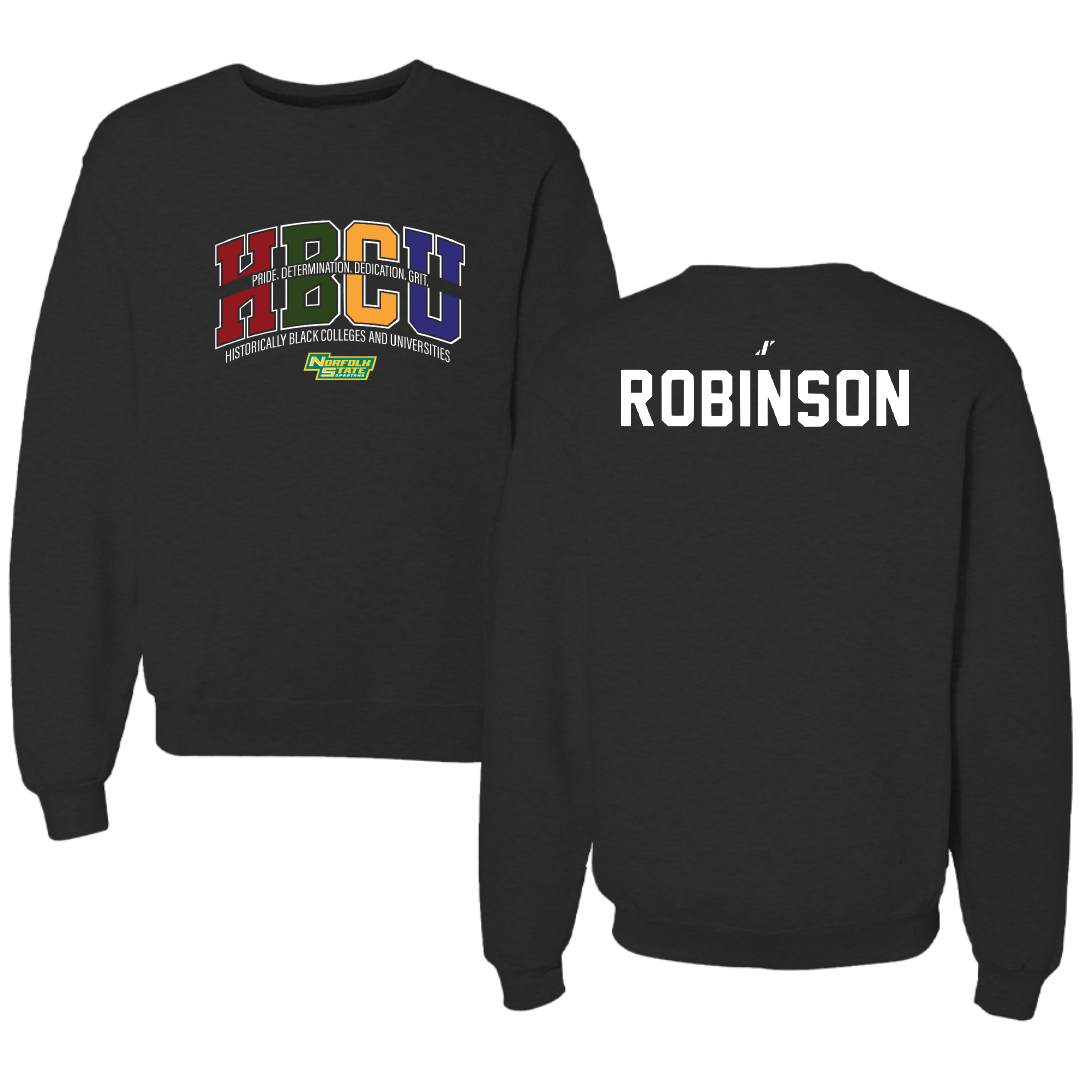 Norfolk State University TF and XC Black HBCU Crewneck - Brooklyn Robinson