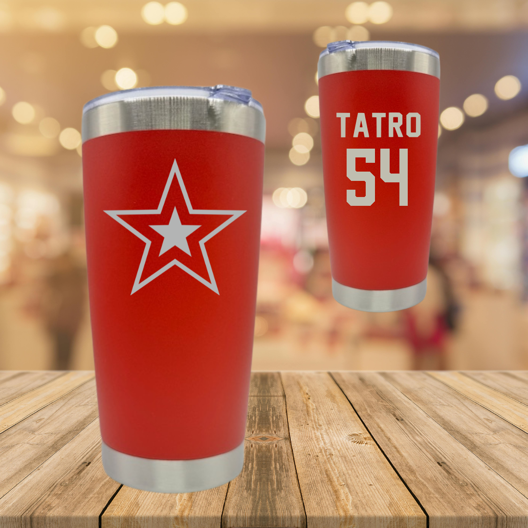 Robert Morris University Softball Red Stainless Steel Tumbler - #54 Kailani Tatro